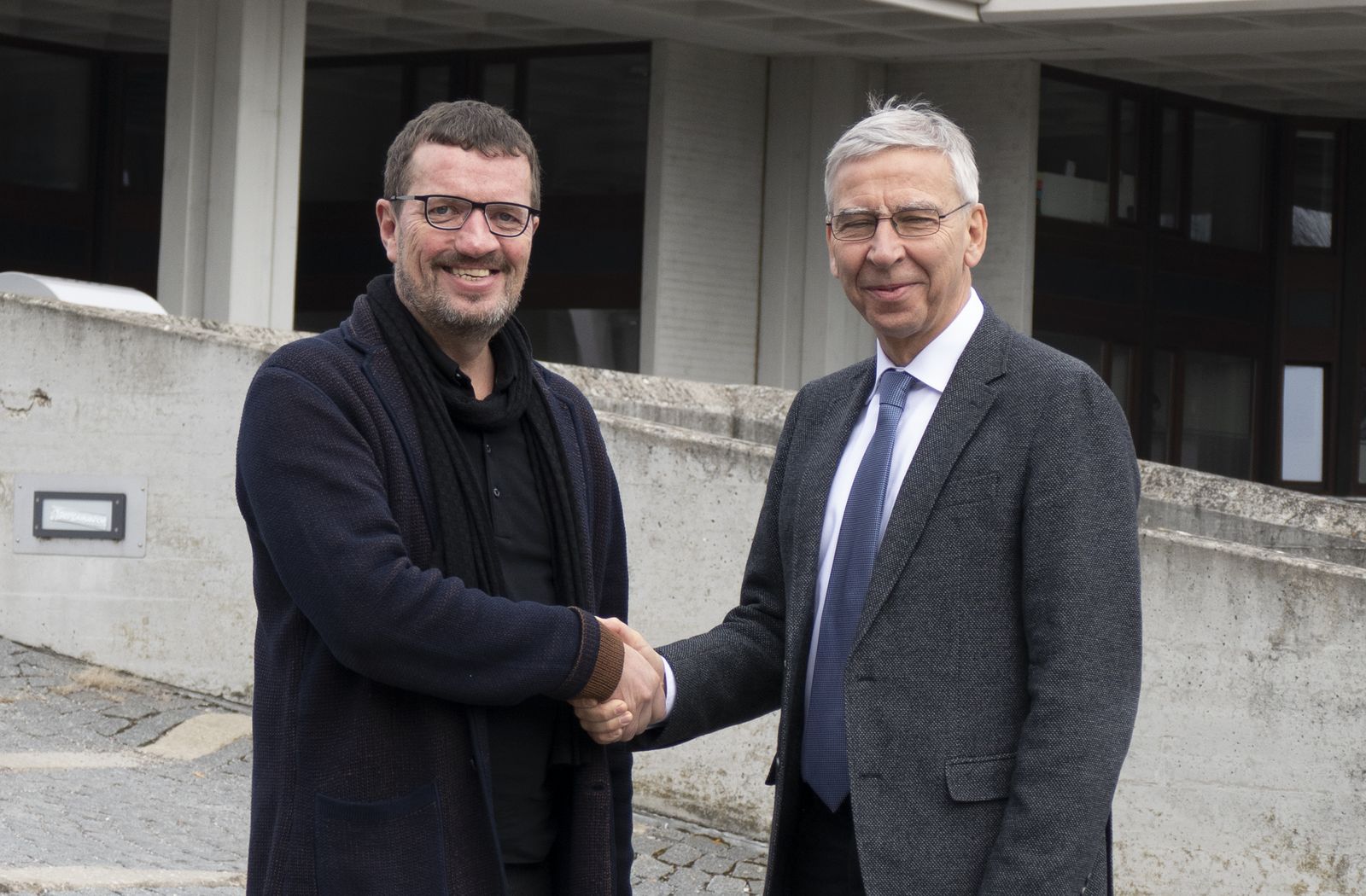 Prof. Dr. Udo Hebel, Universität Regensburg mit audimax Herausgeber Oliver Bialas